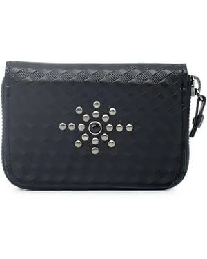 HTC Small Stud-Embellished Wallet - Blue