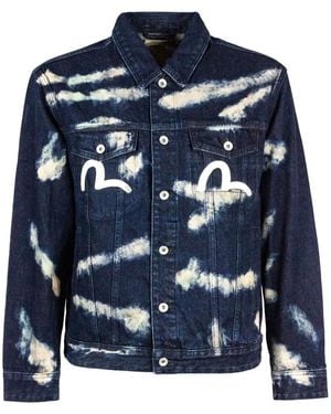 Evisu Veste En Jean À Boutonnière - Blue