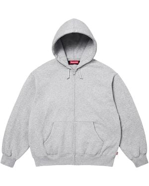 Supreme Spread Zip Up Hooded Sweatshirt in Grey for Men | Lyst UK
