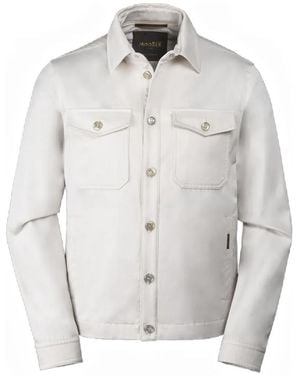 Moorer Chaqueta Con Bolsillos Con Solapa - Blanco