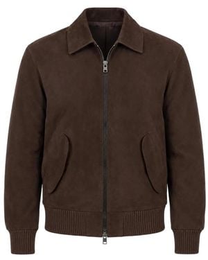 DFOUR® Suede Leather Jacket - Brown
