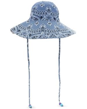 Call it By Your Name Bandana Print Reversible Hat - Blue