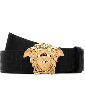 Versace La Medusa Leather Belt - Black
