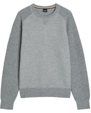 BOSS Sweat À Manches Raglan - Gris