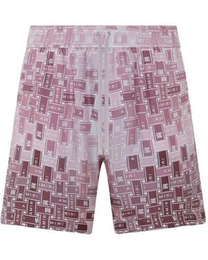 Amiri Gradient Tape Pj Shorts - Purple