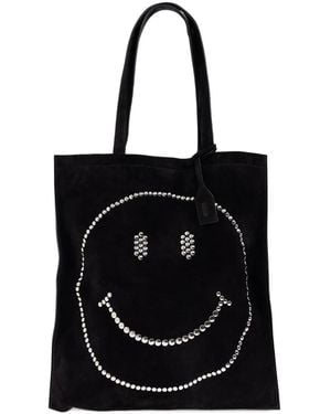 Moschino Smiley Face Tote Bag - Black