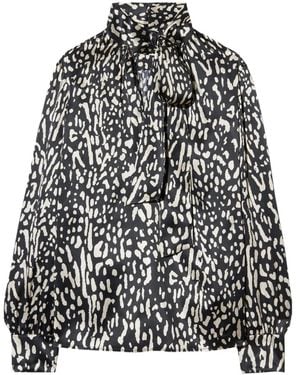 Nili Lotan Janese Silk Blouse - Black