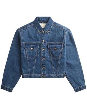 Entire studios Washed-Finish Denim Jacket - Blue