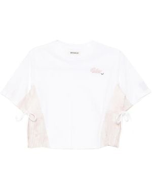 Musium Div. T-Shirt Im Patchwork-Look - Weiß