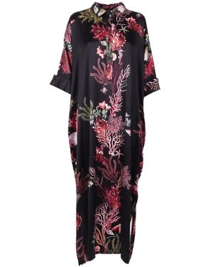 Shirtaporter Floral-print caftan dress - Rojo