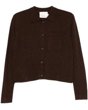 ABSOLUT CASHMERE Agnese Pocket Buttoned Cardigan - Brown