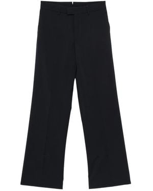 Berwich Patrizia Pressed-Crease Wool Trousers - Blue