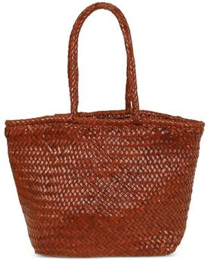 Dragon Diffusion Small Grace Basket Leather Tote Bag - Brown