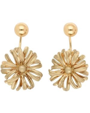 Dries Van Noten Puces D'Oreilles À Pendentif - Metallic