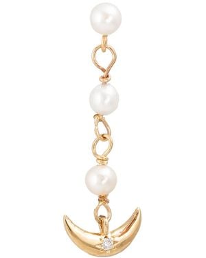 SOFIA ZAKIA 14Kt Serena Pearl-Drop Single Earring - Metallic