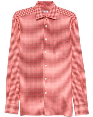 Kiton Camisa a cuadros - Rosa