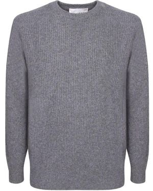 Amaranto Jersey De Canalé Con Manga Raglán - Gris