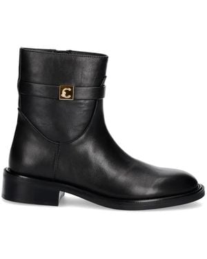 Coccinelle Logo-Plaque Buckled Ankle Boots - Black
