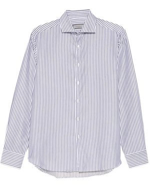 Canali Striped Shirt - Purple