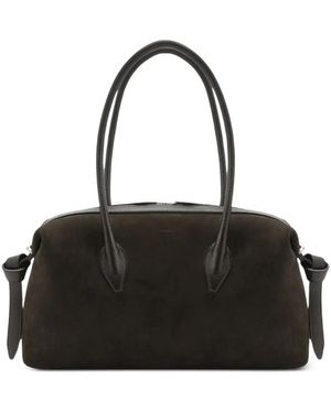 Yuzefi Brioche Suede Tote Bag - Black
