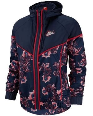 Nike Coupe-Vent À Fleurs - Blue