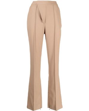 Ambush High-Waisted Flared Trousers - Natural
