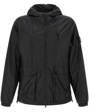Stone Island 4100057 Ripstop Hooded Jacket - Black