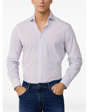 Hackett Regimental-Stripe Long-Sleeve Shirt - Grey