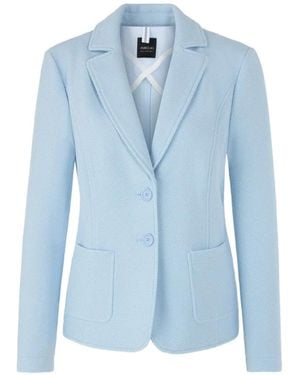Marc Cain Patterned Button-Front Blazer - Blue