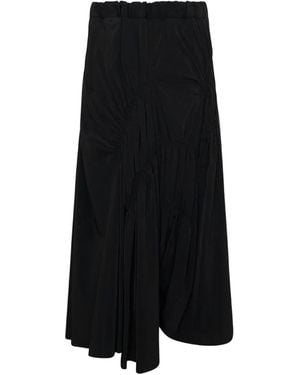 Y's Yohji Yamamoto Pantalon Ample À Fronces - Black