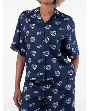 KENZO Heart-Print Shirt - Blue