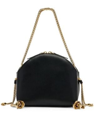 Erdem Sac À Main Flora À Bride En Chaîne - Black