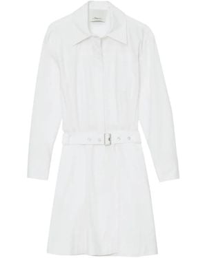 3.1 Phillip Lim Belted Shirt Mini Dress - White