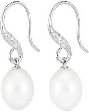 Dower & Hall Pendientes Largos - Blanco