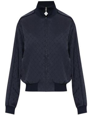 CASABLANCA Monogram-Pattern Track Jacket - Blue