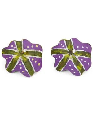 Marni Flower-Shape Earrings - White