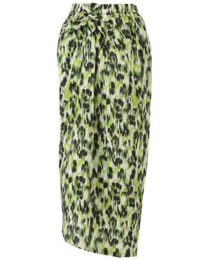Christian Wijnants Tie-Waist Printed Midi Skirt - Green