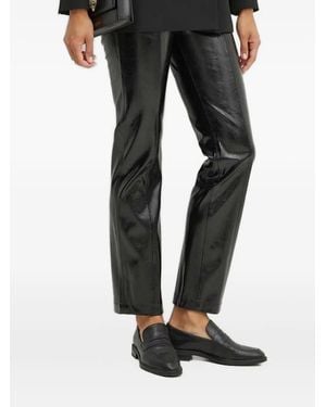 BOSS Faux-Leather Trousers - Black