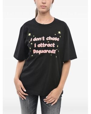 DSquared² Logo-Print Jersey T-Shirt - Black
