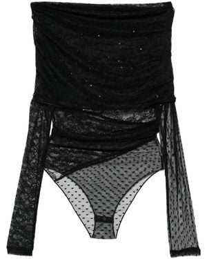Pinko フローラルレース ボディスーツ - ブラック