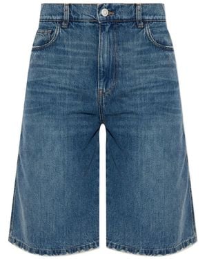 Coperni Logo-Belt Shorts - Blue