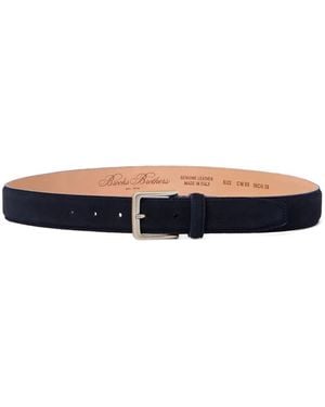 Brooks Brothers Suede Leather Belt - White