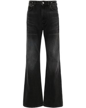 Rabanne Vaqueros Con Logo - Negro