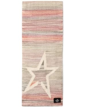 Perfect Moment Wool-And-Mohair Pastel Striped Scarf - Pink