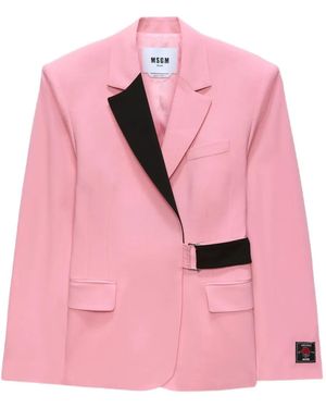 MSGM Belted Blazer - ピンク