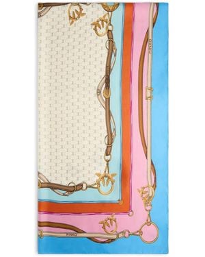 Pinko Elegant Liberty-Print Scarf - Red