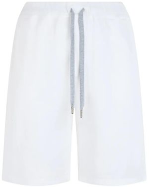 Fedeli Drawstring-Waistband Cotton Shorts - White