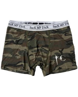 THUG CLUB Camouflage-Print Boxers - Green