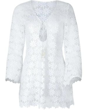 Waimari Seraphine Floral V-Neck Dress - White