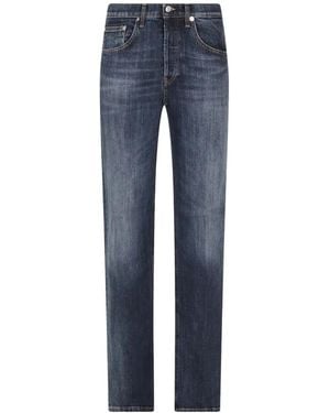 Dondup Jacklyn Faded Straight-Leg Jeans - Blue